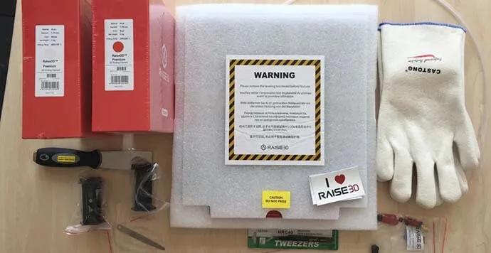 Raise3D Pro2 Plus Kutu İçeriği