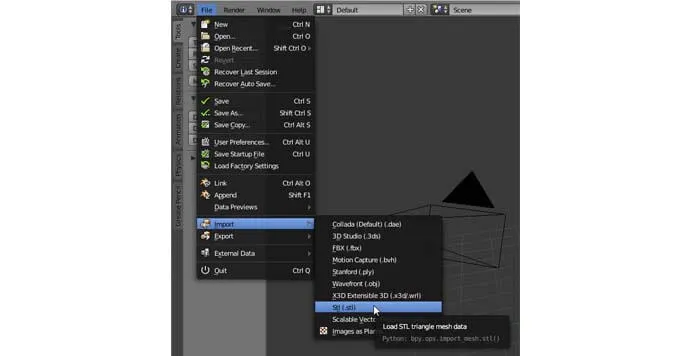 STL Dosyasını İçe Aktar