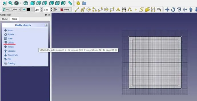 FreeCAD - Offset