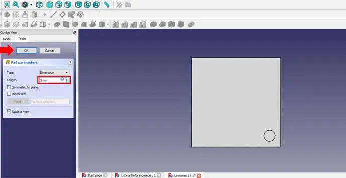 FreeCAD - Pad Parameters_2