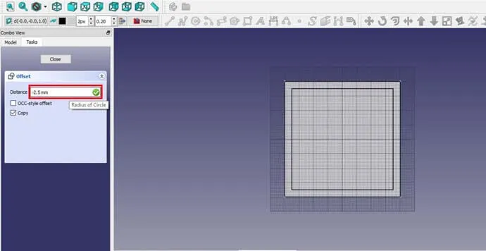 FreeCAD - Offset Ayarı