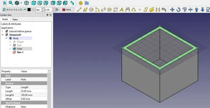 FreeCAD - Toogle Grid_2