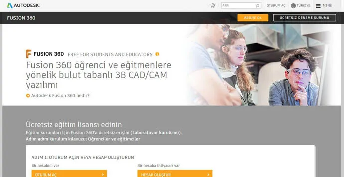 Fusion 360 Ücretsiz İndir ve Kur