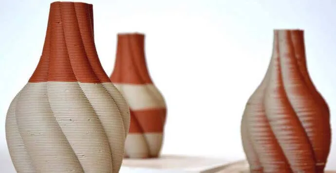 Çift Renkli Nesneler İçin Lutum 3D Kil Yazıcı