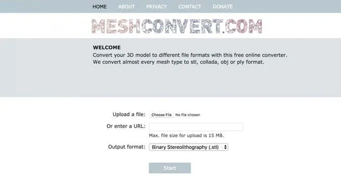 Online Dönüştürücü: MeshConvert