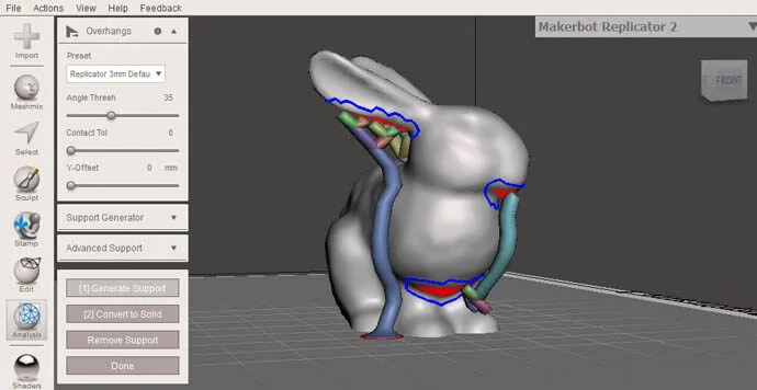 3D Baskı için Otomatik ve Özel Destekler