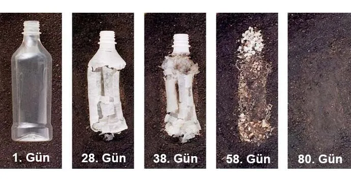 PLA filamentin doğada çözünme süreci