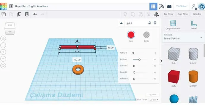 Tinkercad - Anahtar Kolunu Tasarla_2