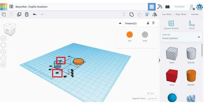 Tinkercad - Delik ve Diski Hizala_2