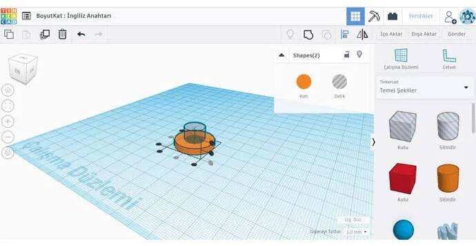 Tinkercad - Delik ve Diski Hizala_3